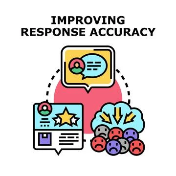 Improving response accuracy concept illustration vector Stock Illustration