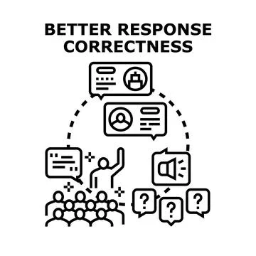 Improving response correctness through active communication and feedback Stock Illustration
