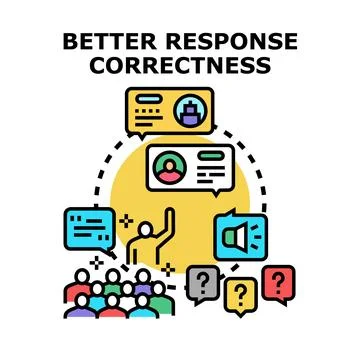Improving response correctness through active communication and feedback Stock Illustration