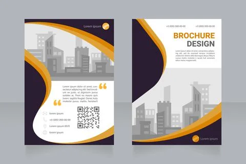 Improving road infrastructure blank brochure design Illustrazione stock
