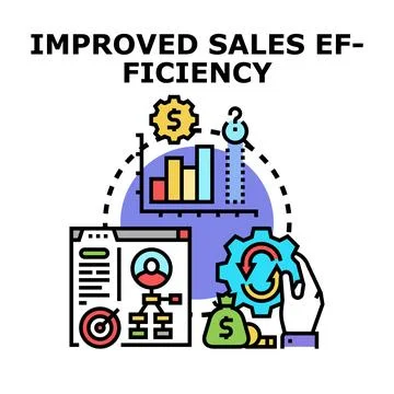 Improving sales efficiency, business progress, data analysis, and growth st.. イラスト素材