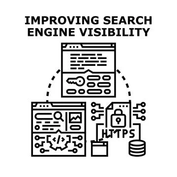 Improving search engine visibility for online marketing optimization Illustration
