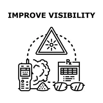 Improving visibility concept with diagnostic tools Stock Illustration