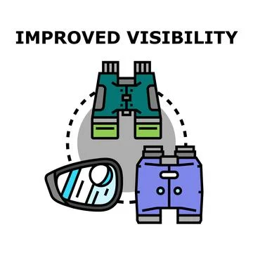 Improving vision concept with optical devices Stock Illustration