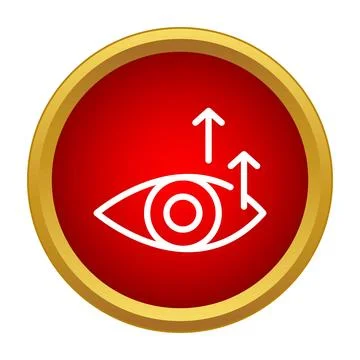 Improving vision icon showing upward movement Illustrazione stock