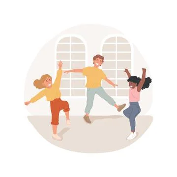 Improvisation exercises isolated cartoon vector illustration. Stock Illustration
