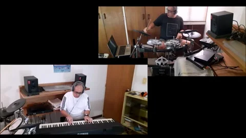 Improvisation in A Flat Major (Piano and Drums) Video stock 281262899