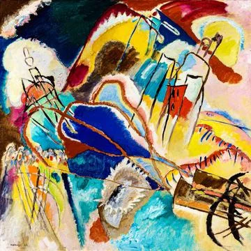 Improvisation No. 30 (1913) high resolution painting by Wassily Kandinsky. Stock Illustration