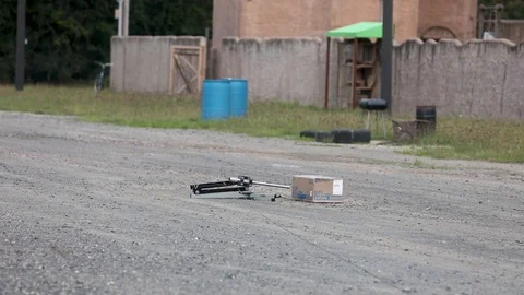 Improvised explosive device detonating during training exercise Stock Footage 103513425