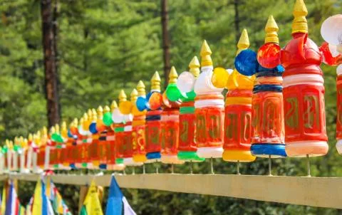 Improvised prayer wheels Stock Photos