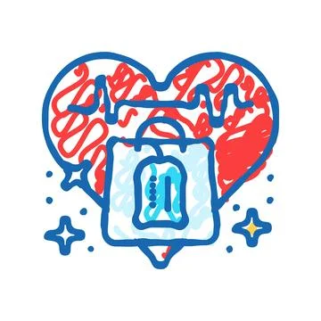 Impulse buying consumer behavior icon doodle illustration Stock Illustration