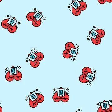 Impulse buying consumer behavior vector seamless pattern 스톡 일러스트