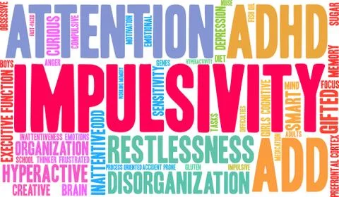 Impulsivity Word Cloud 스톡 일러스트