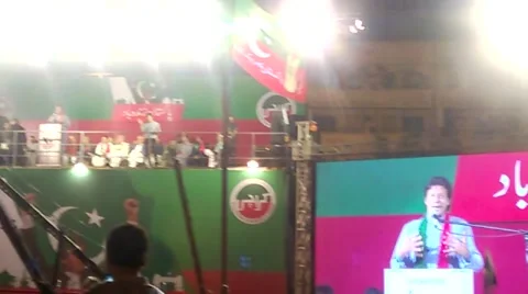 Imran khan Pti Speech clip Stock Footage 67586827