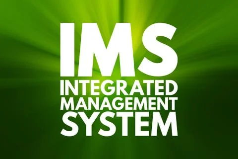IMS - Integrated Management System acronym, business concept background Stock Illustration