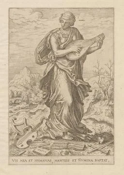 ï»¿Musica (Muzyka). unknown, graphic artist, Floris, Frans (ca 1519-1570 ; Stock Photos