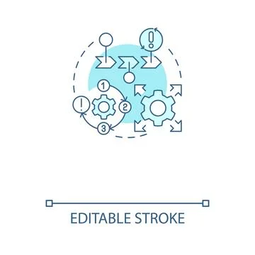 Inability to standardize process turquoise concept icon イラスト素材