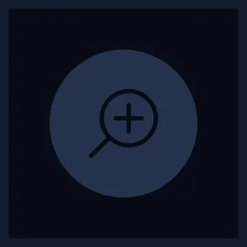 Inactive zoom in button UI element template Illustrazione stock