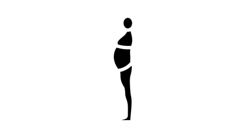 Inactivity large stomach body type glyph icon animation 動画素材 326158741