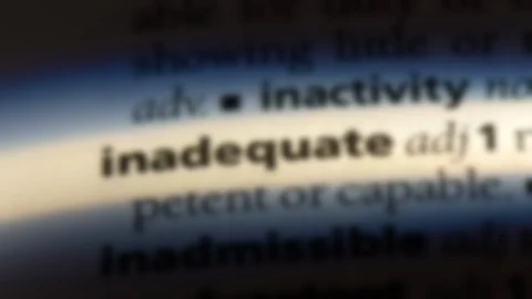 Inadequate word in a dictionary. Stock Footage 99560980