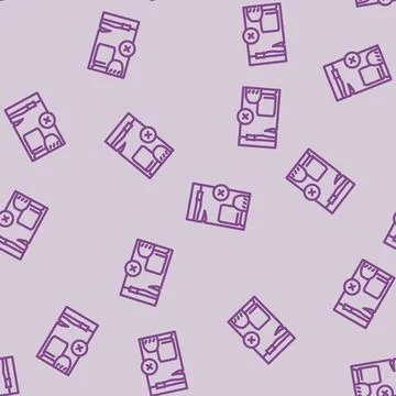 Inadmissible evidence crime line vector seamless pattern 库存插图