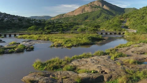 Inanda Valley River Valley Stock Footage 136825568