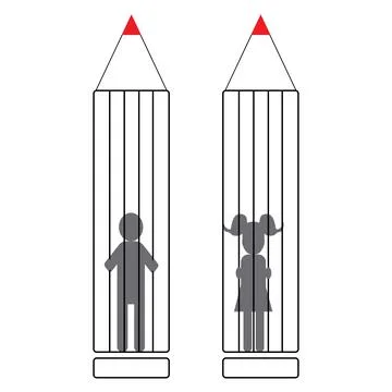 Inappropriate education concept Stock Illustration