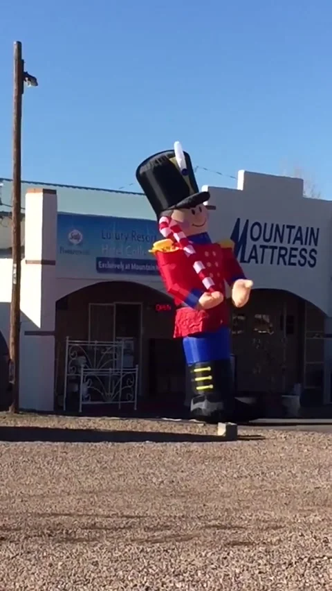 Inappropriate Inflatable Nutcracker, usa - 01 Dec 2016 Stock Footage 205272915