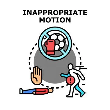 Inappropriate motion causing physical injury and restriction Stock Illustration