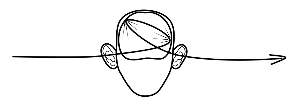 Inattentive student Stock Illustration