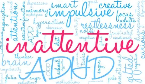 Inattentive Word Cloud イラスト素材