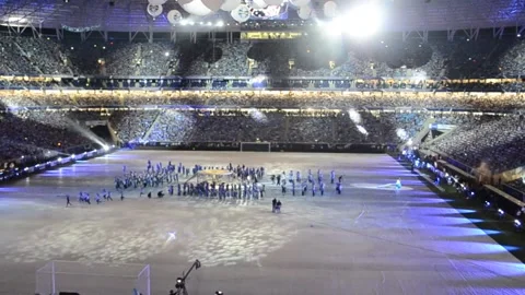 Inauguration of the Arena do Gremio Stadium Stock Footage 201267952