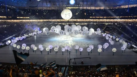 Inauguration of the Arena do Gremio Stadium Stock Footage 201267955