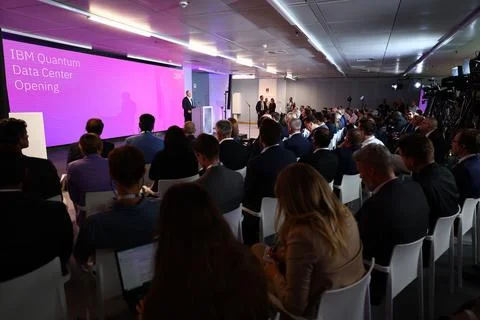 Inauguration of the first IBM Quantum Data Center in Europe, in Ehningen, German Stock Photos