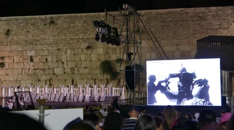 Inauguration of Torah Scrolls at Western Wall Stock Footage 53797536