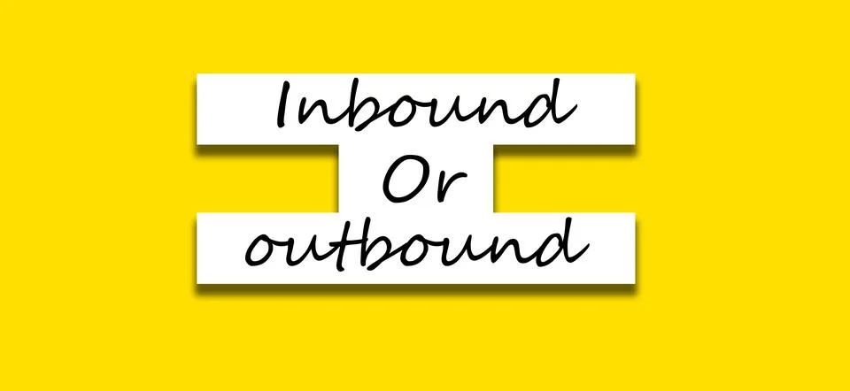 Inbound or outbound Illustrazione stock