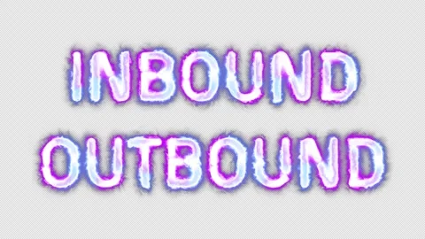 Inbound or outbound neon effects, text animation on transparent background Video stock 301306014