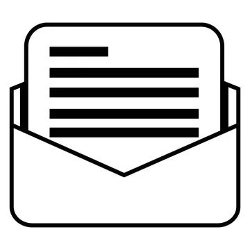 Inbox document vector icon Illustration