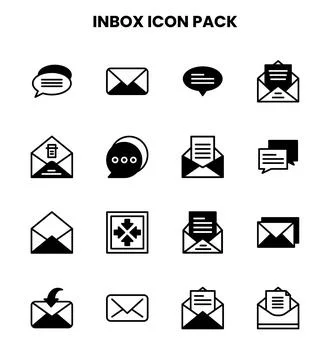 Inbox DuoTone Graphics Icons Pack Stock Illustration