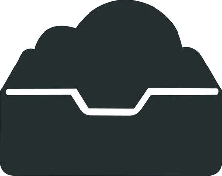 Inbox email folder for cloud storage Иллюстрация