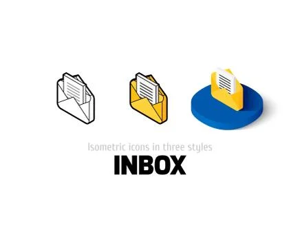 Inbox icon in different style Stock-Illustration