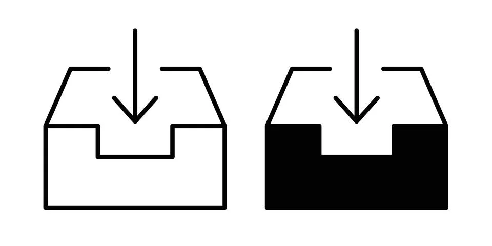 Inbox icon graphic element. web icon set Stock Illustration