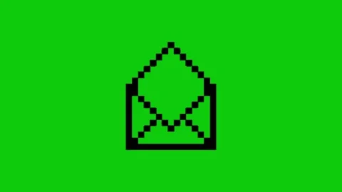 Inbox icon on green screen Video stock 332338708