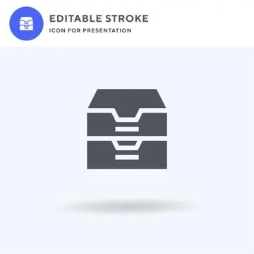 Inbox icon vector, filled flat sign, solid pictogram isolated on white, logo  스톡 일러스트
