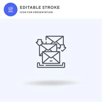 Inbox icon vector, filled flat sign, solid pictogram isolated on white, logo  Stock Illustration