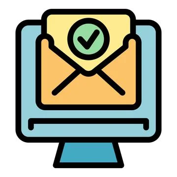 Inbox mail icon vector flat Illustrazione stock