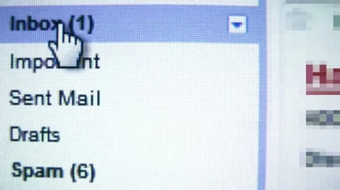 Inbox mail, reading emails Video stock 9455569