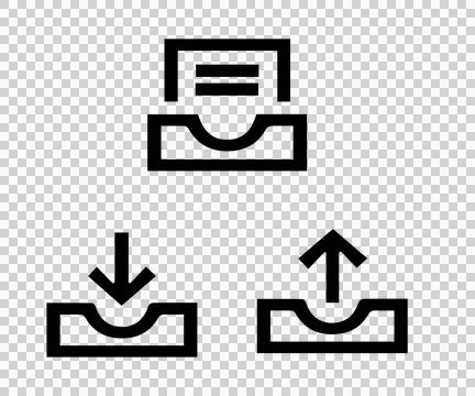 Inbox In Out Icon Stock Illustration