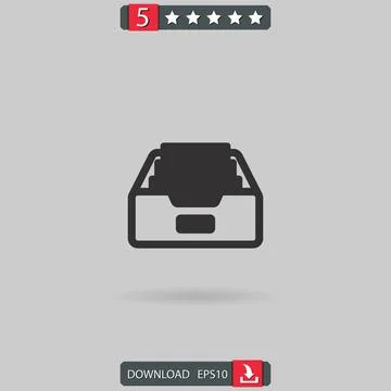 Inbox vector icon Stock Illustration