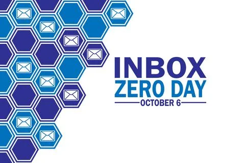 Inbox zero day, background Illustrazione stock
